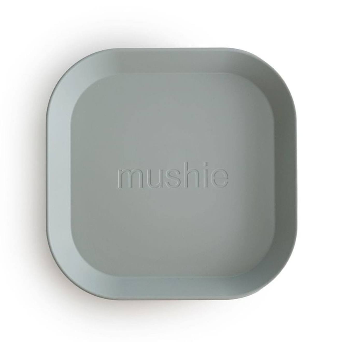 Lot De 2 Assiettes Carrées Sage (Mushie) - Image 1