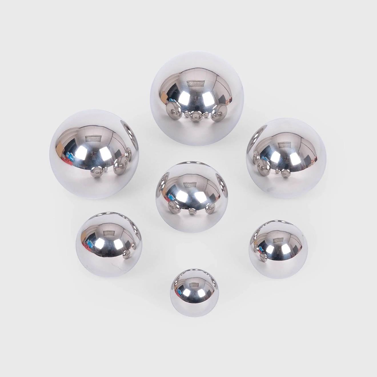 Set De 7 Balles Sonores Réfléchissantes Et Sensorielles Argent Argent