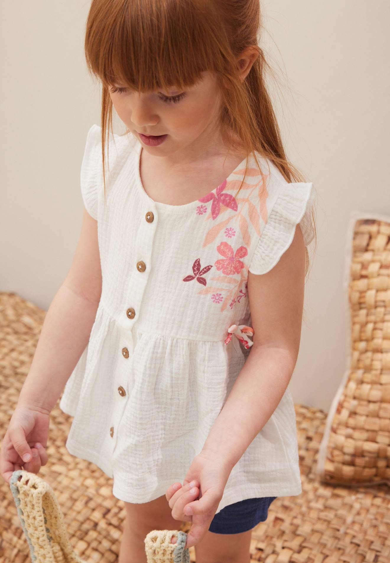 Blouse Bébé En Gaze De Coton Lipsi Rose