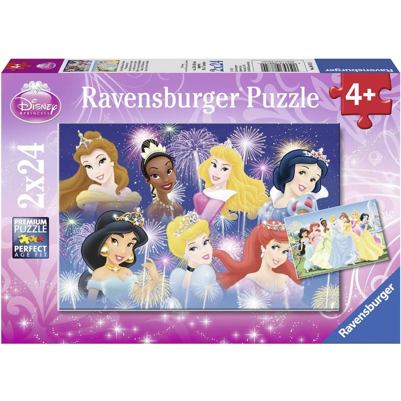 Puzzle Les Princesses Disney 2x24 Pcs Rose