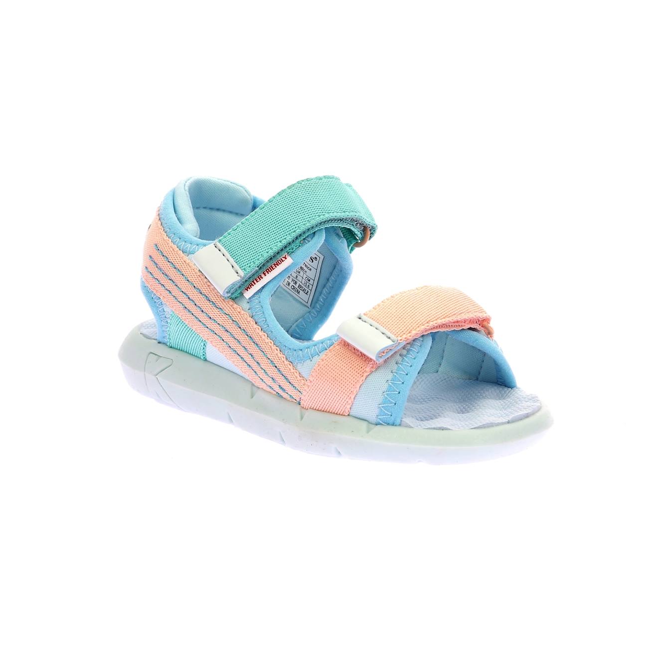 Sandales Enfant Kickjune Bleu Rose Corail Vert