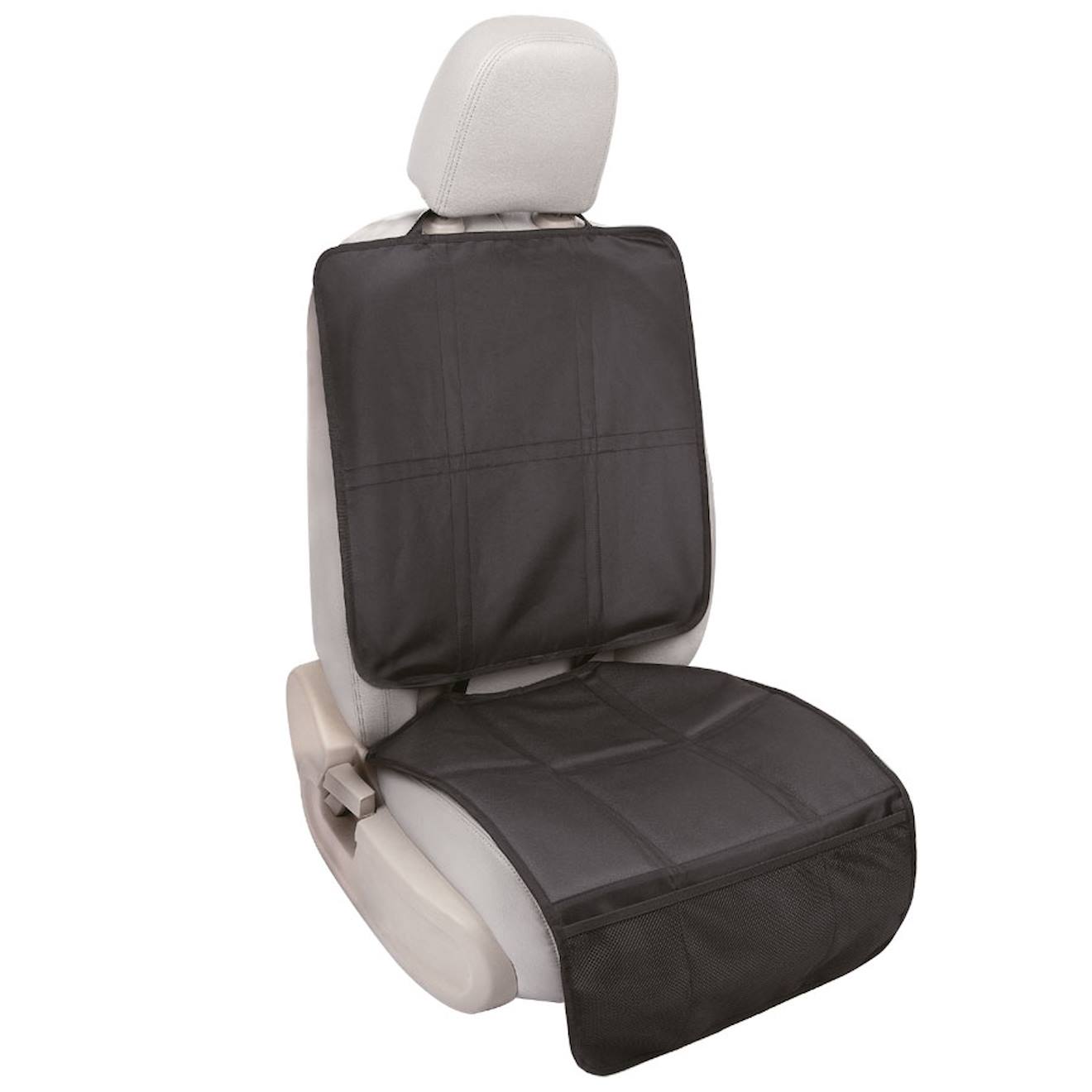 Protège Siège De Voiture 3 En 1 Noir Noir