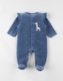 Bébé-Pyjama, surpyjama-Pyjama en velours côtelé girafe