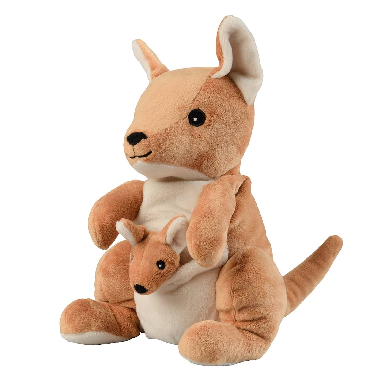 Peluche Bouillotte Kangourou Marron