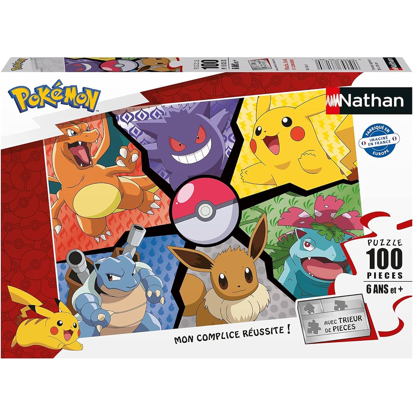 Puzzle Pikachu, Evoli Et Compagnie 100 Pcs Blanc