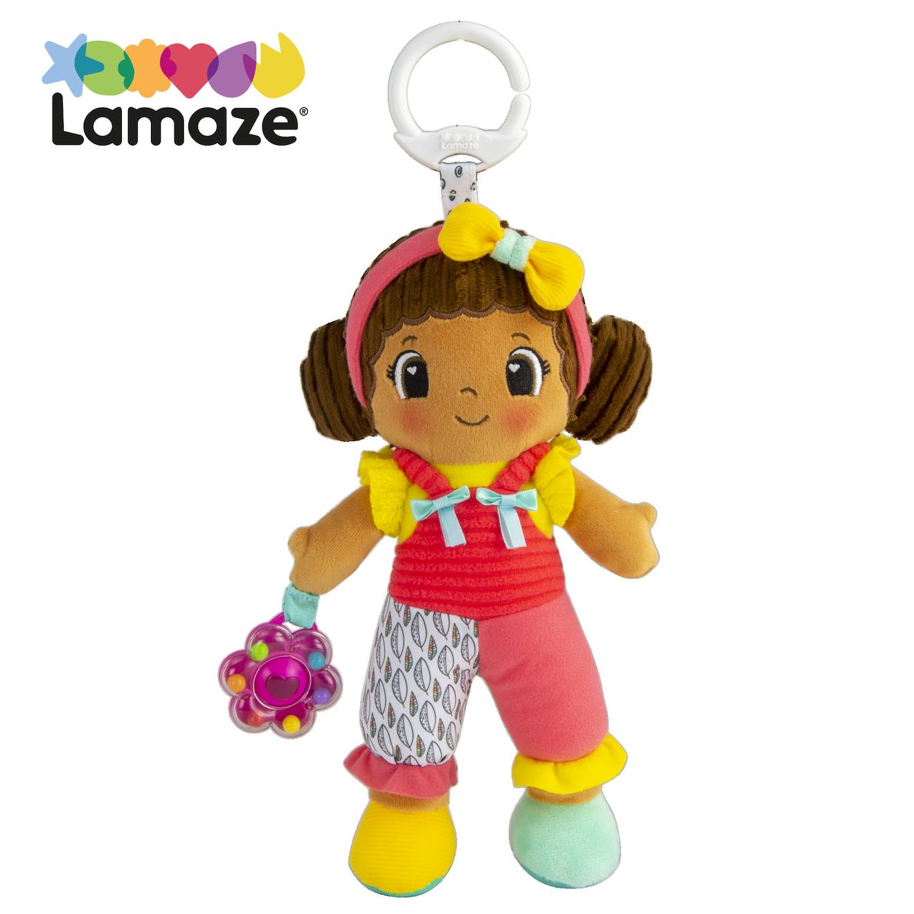 Peluche Jasmine Mon Amie À Clip Pour Landau Et Poussette Multicolore