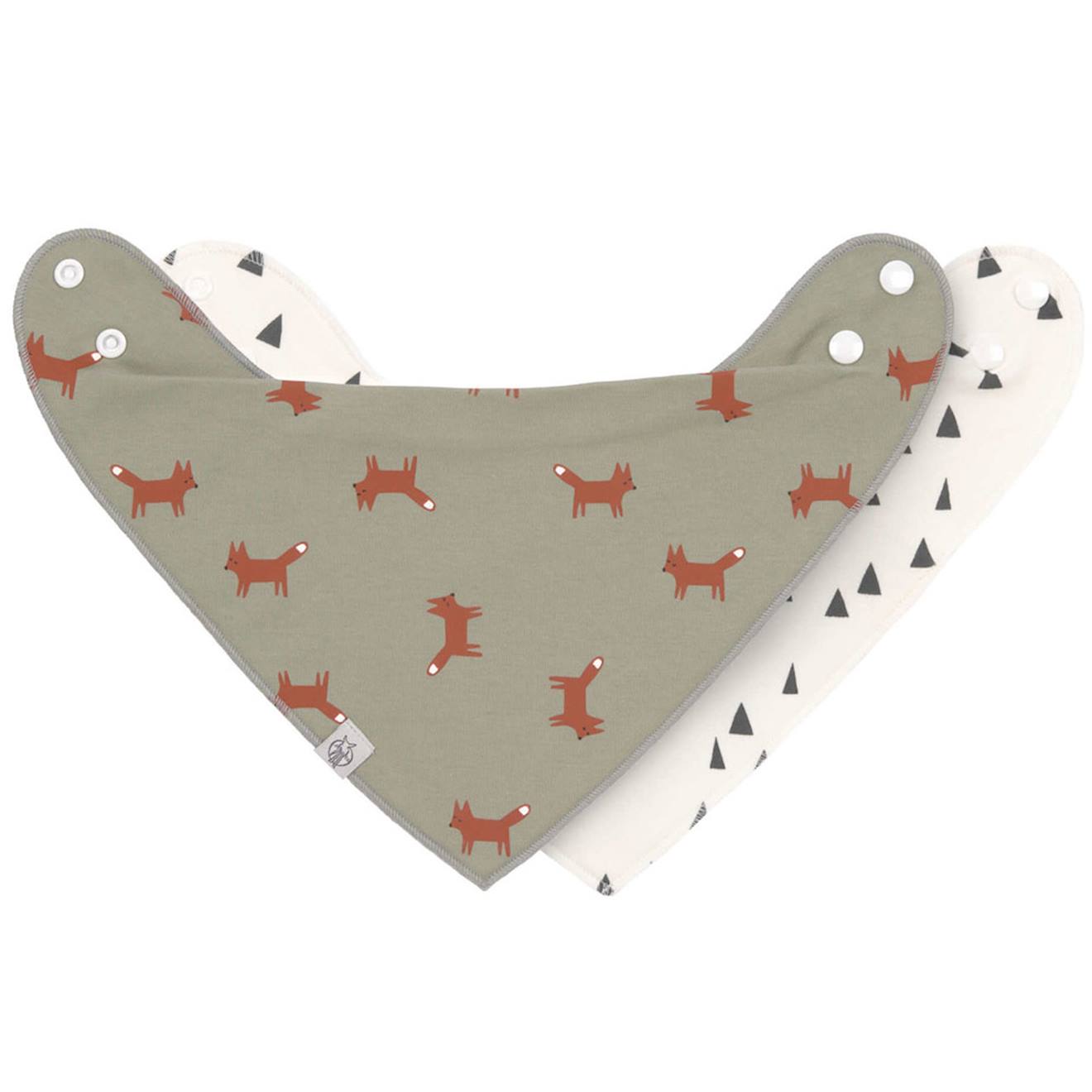 Lot De 2 Bavoirs Bandanas Vert