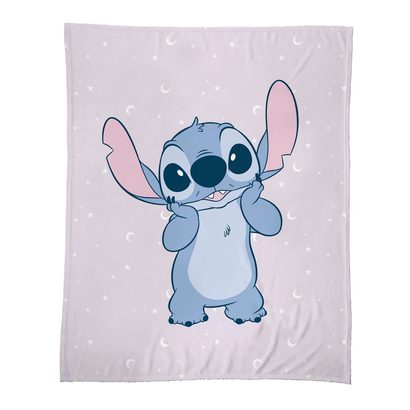Plaid Imprimé 100% Polyester, Disney Home Stitch Happy Mauve
