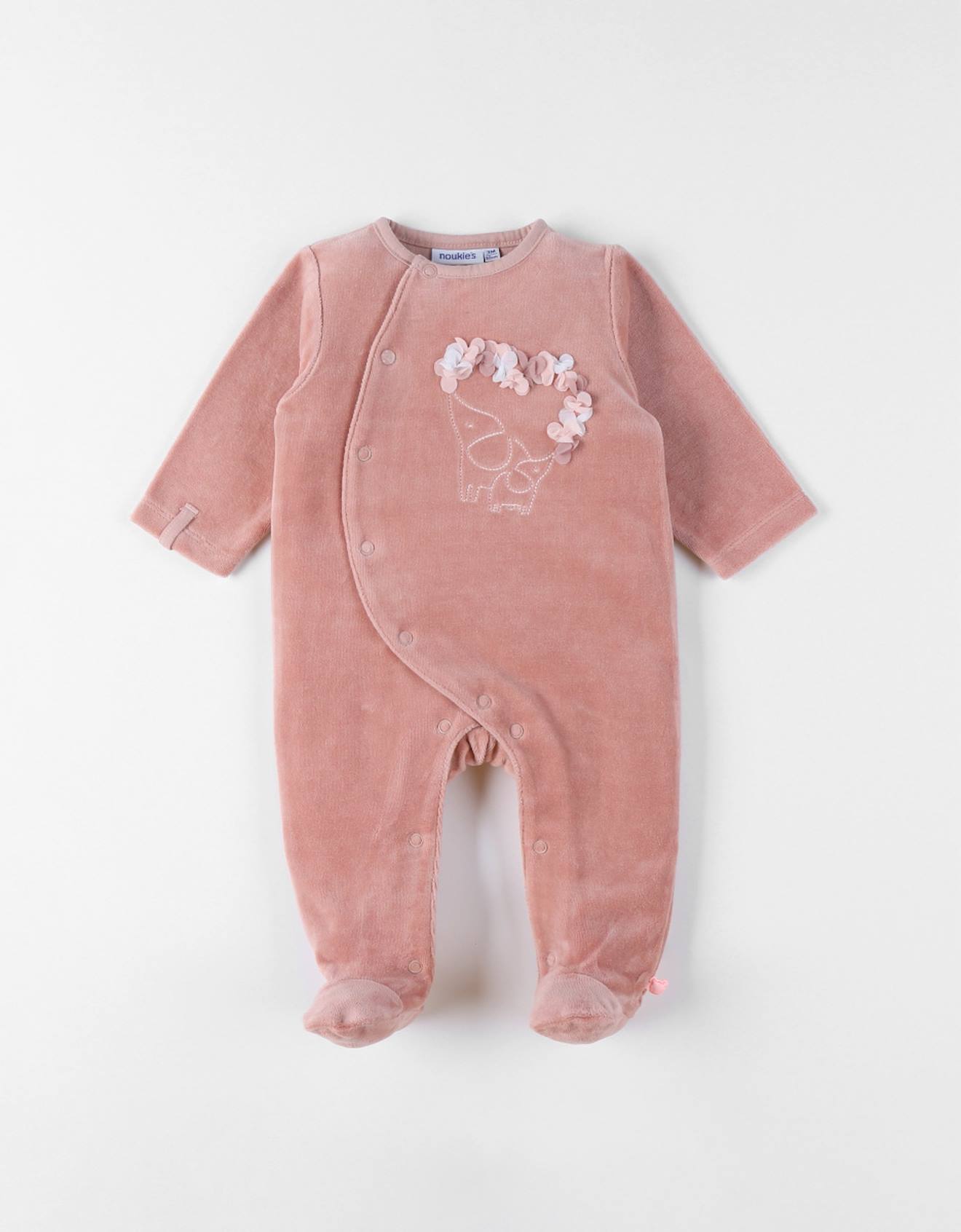 Pyjama Bébé Velours Rose