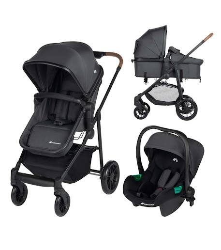 Bébé Confort - Poussette 3 En 1 I-size Avec Assise Convertible En Nacelle Et Cosi, Haze Graphite Mineral