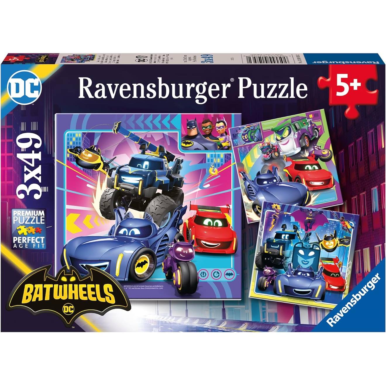 Puzzle Appel À Tous Les Batwheels 3x49 Pcs Noir