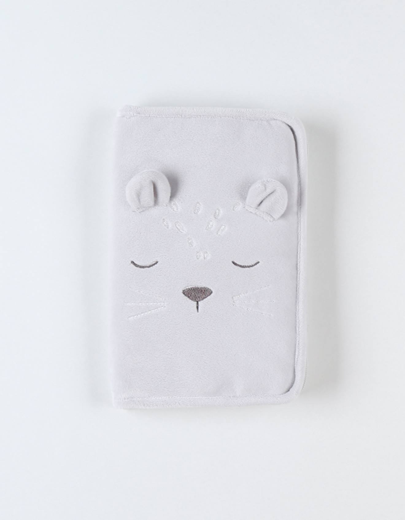 Protège Carnet De Santé Kendi En Veloudoux Gris