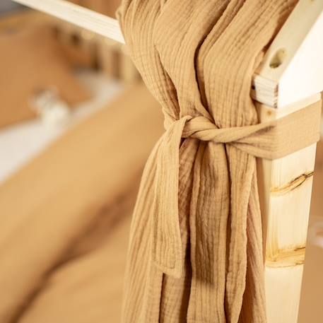 Ciel de lit cabane en gaze de coton duo 330 cm Beige+Blanc+Bleu+Camel+Écru+Gris+Marron+Rose+Terracotta+Vert 20 - vertbaudet enfant 