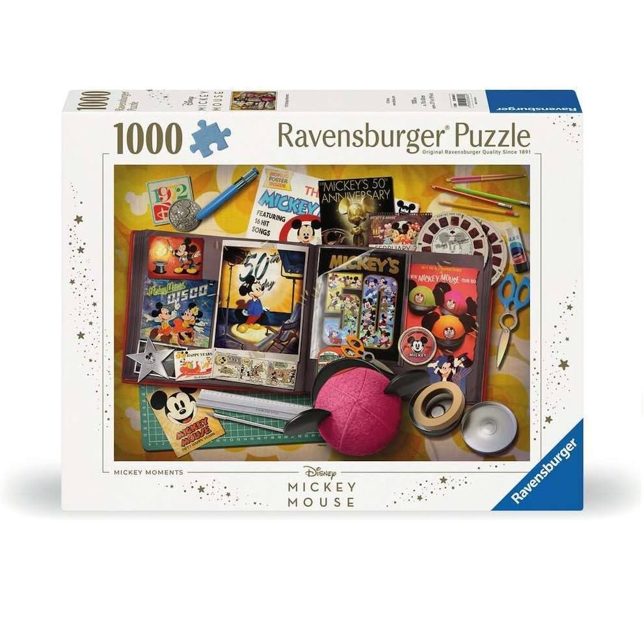 Puzzle Anniversaire De Mickey 1970 - 1000 Pièces Blanc