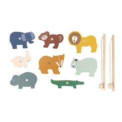Jouet-Jeux d'imitation-Maison, bricolage et métiers-Jeu de pêche en bois