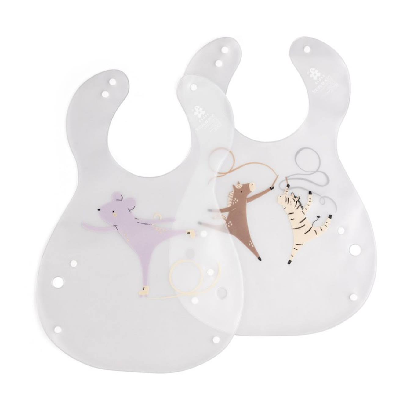 Bavoirs Imprimés (2pcs) En Eva Transparent Transparent