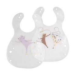 -Bavoirs imprimés (2pcs) en eva transparent