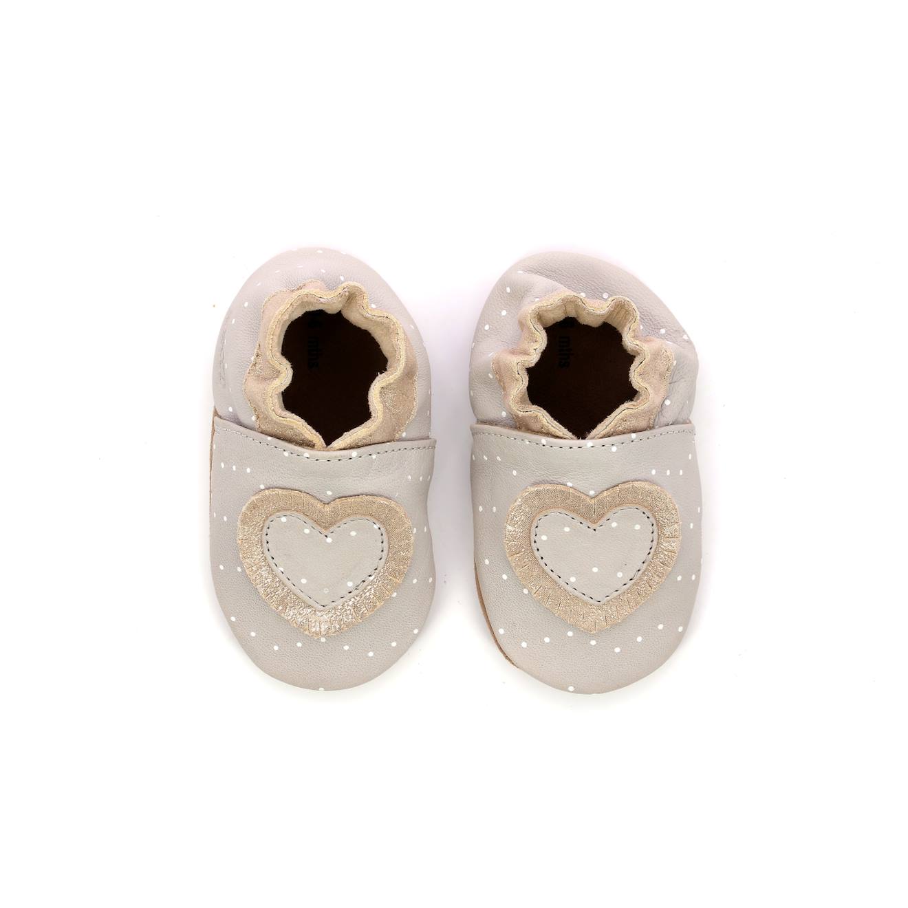 Chaussons Bébé Baby Tiny Heart Gris Clair