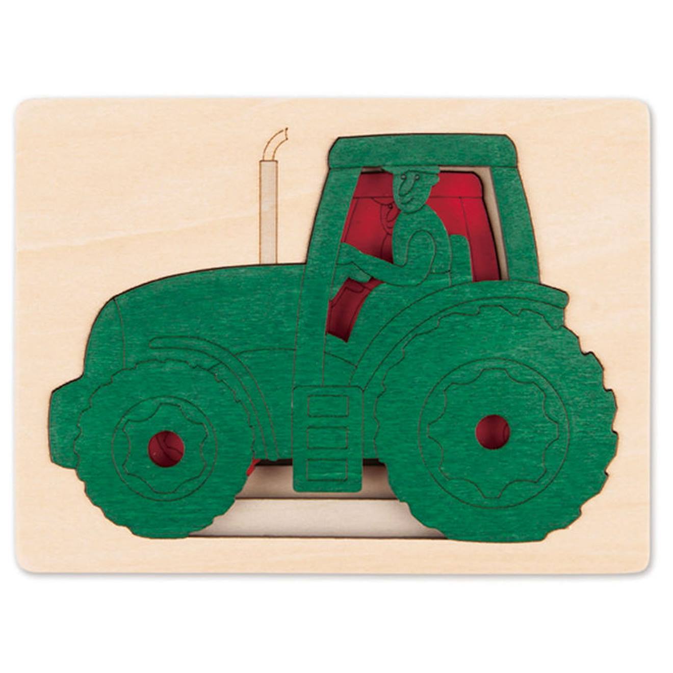 Puzzle 5 Tracteurs En 1 Vert