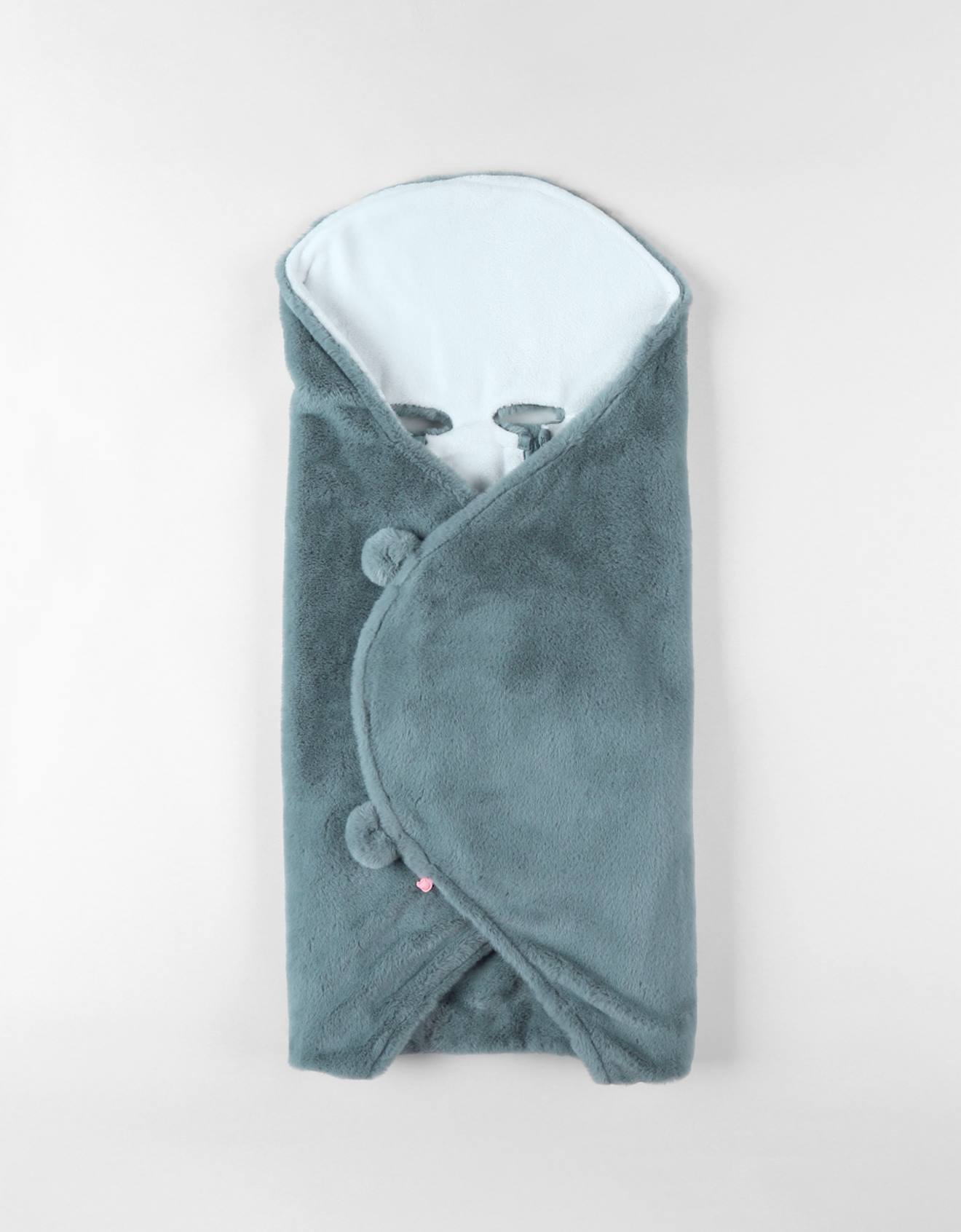 Couverture Promenade En Fausse Fourrure Bleu