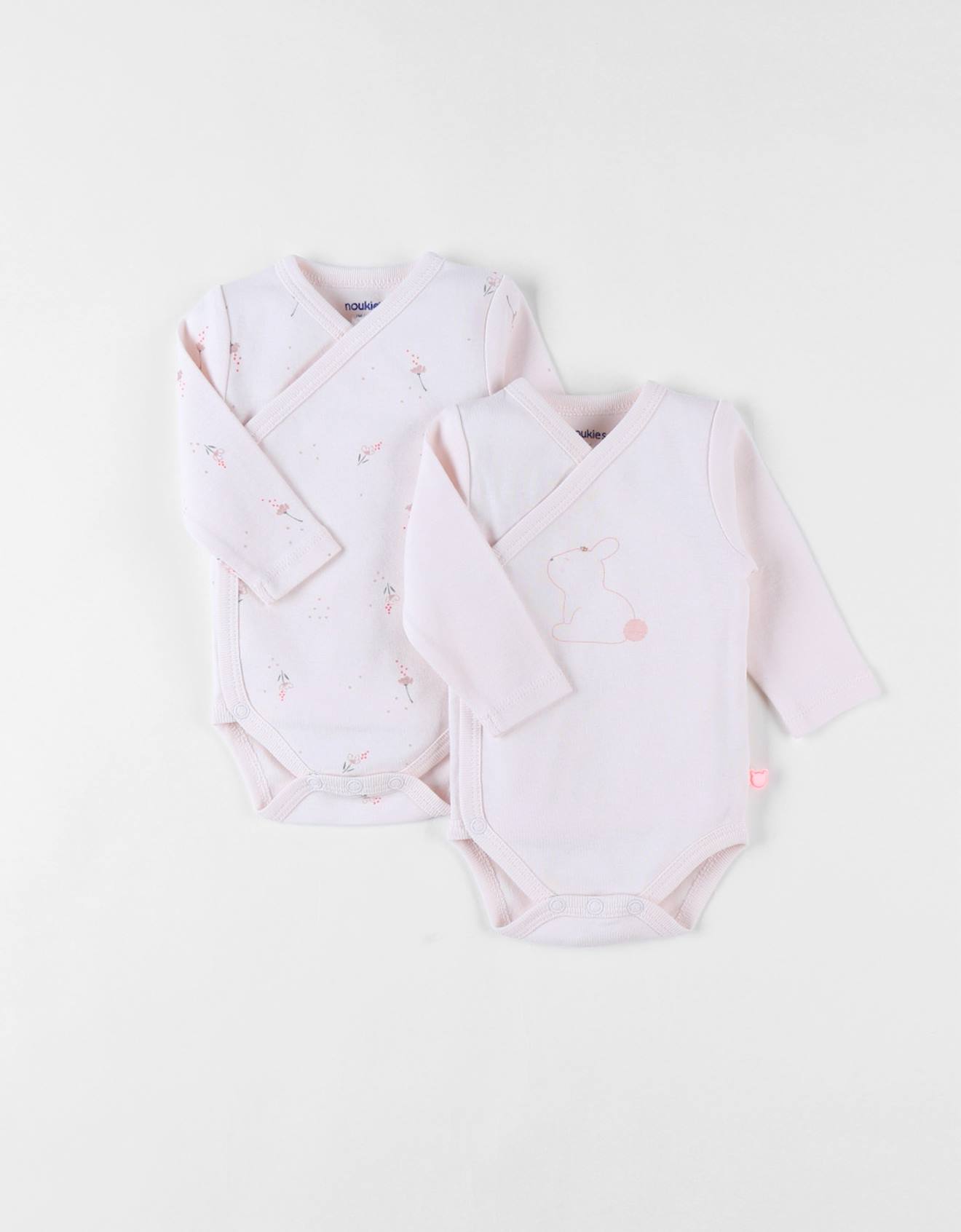 Noukies - Set De 2 Bodies En Coton Rose
