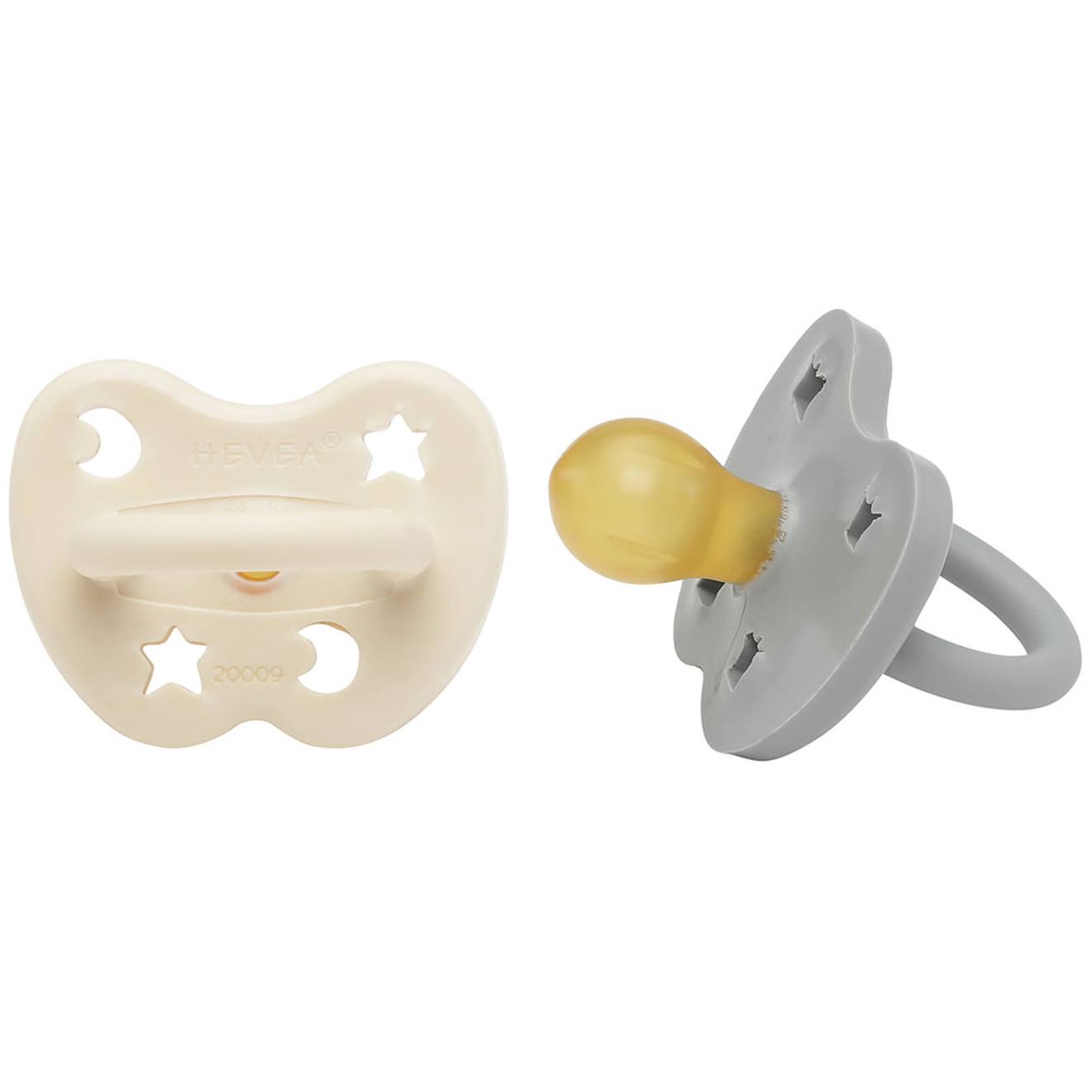 Lot De 2 Tétine Ronde Milky White Et Gorgeous Grey 3-36 Mois Multi-coloured