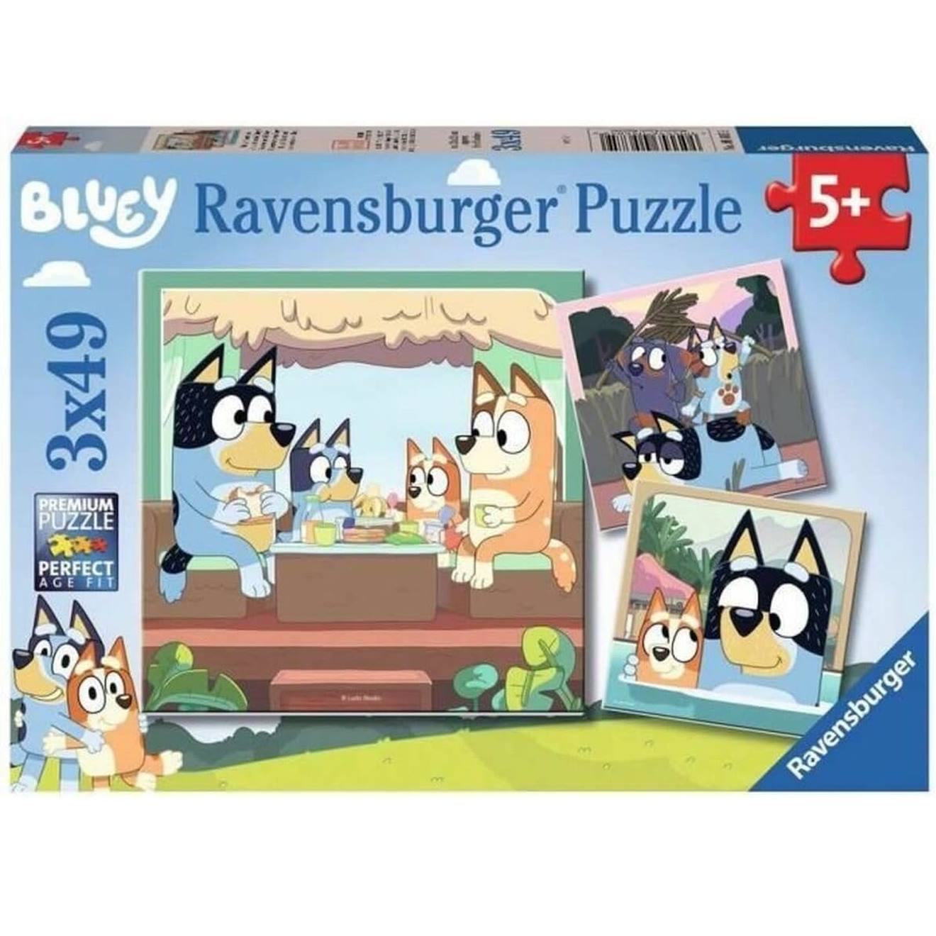 Puzzle Les Aventures De Bluey 3x49 Pcs Bleu