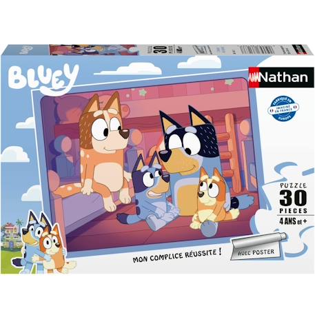 Nathan - Puzzle L'heure De Dormir Bluey 30 Pcs Bleu