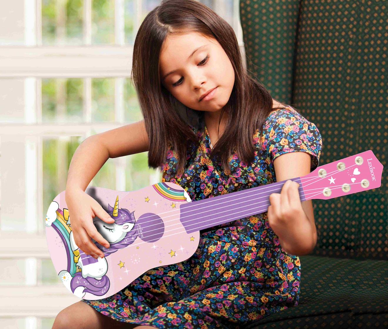 Grand sticker guitare rose de cimarron Grand sticker guitare rose de cimarron