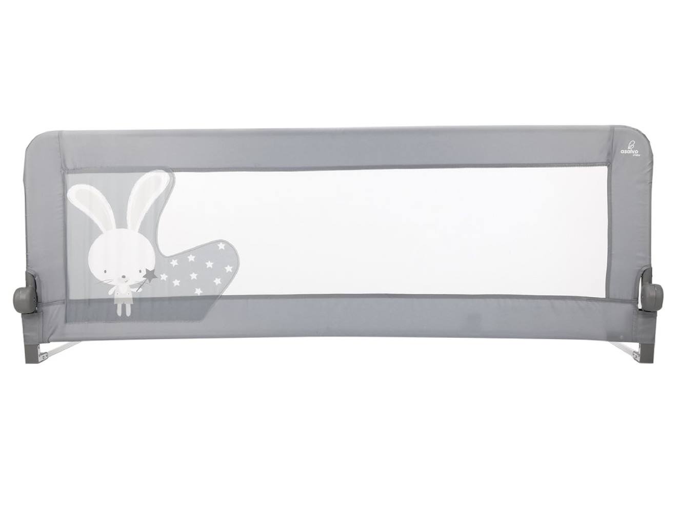 ASALVO - Barrière De Lit Filet 2 En 1 Lapin Gris
