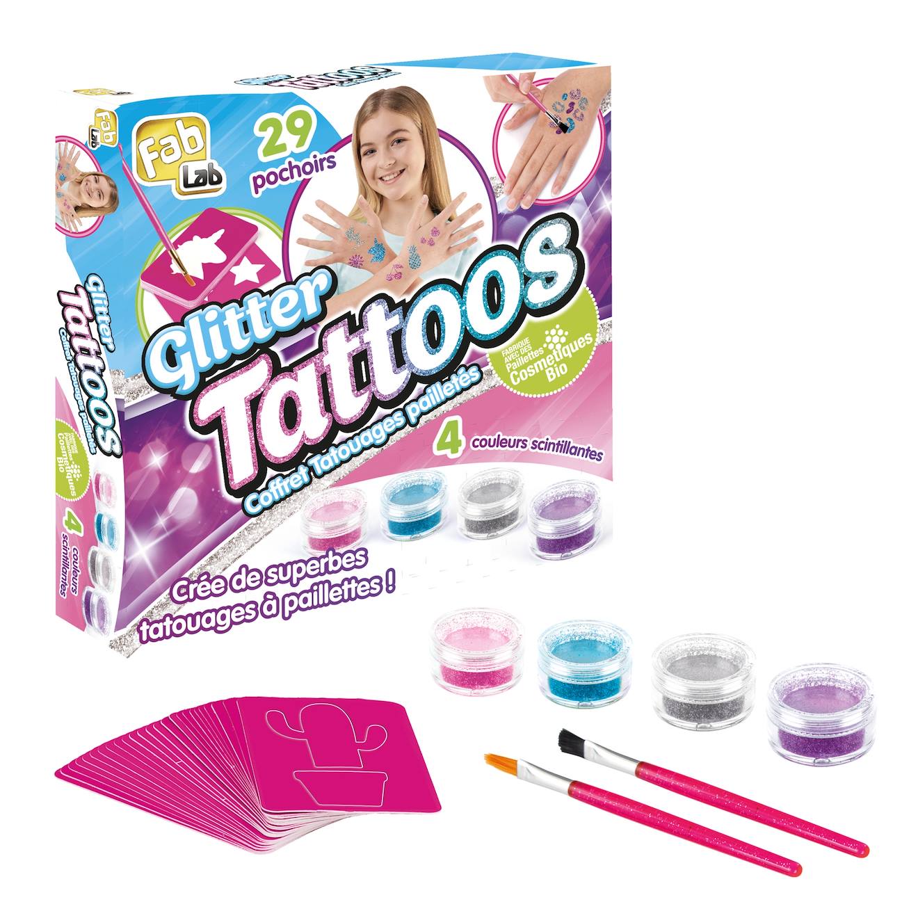 Coffret Tatouages Pailletés - Créer Des Tatouages ??ultimes Scintillants Et Multicolores ! Multicolore