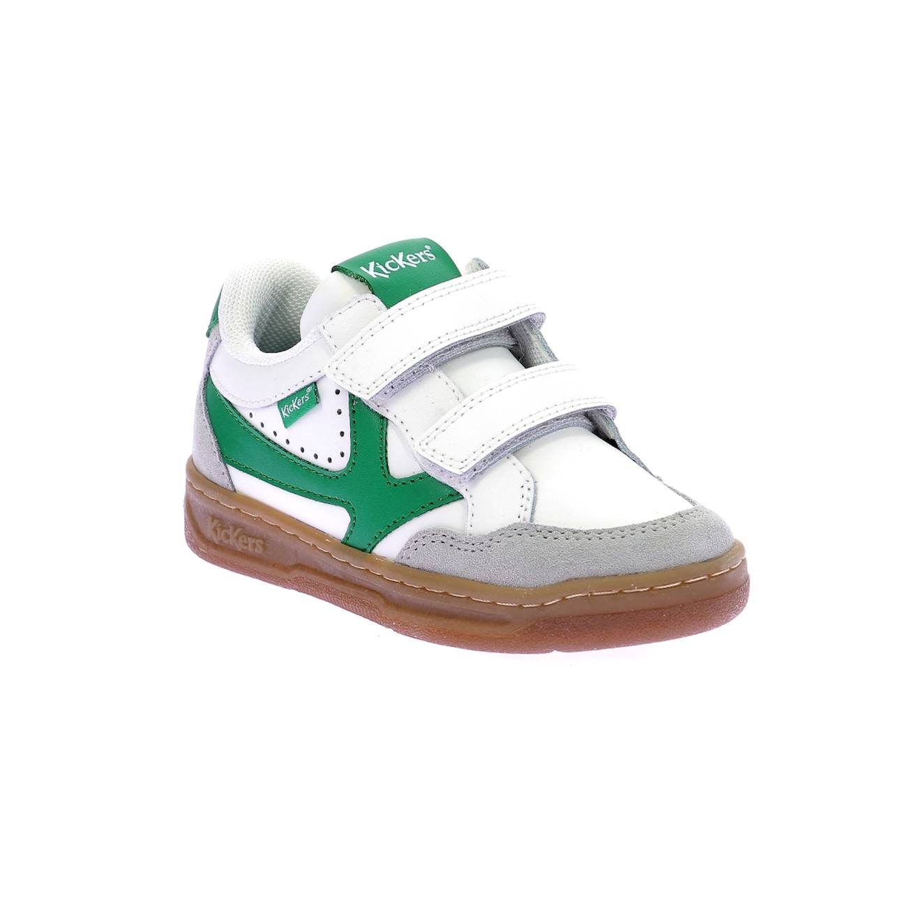 Baskets Basses Enfant Kick Kagal Blanc Vert
