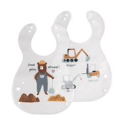 Puériculture-Bavoirs imprimés (2pcs) en eva transparent