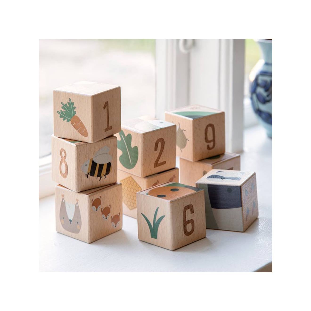 Puzzle En Blocs De Bois Woodland Multicolore