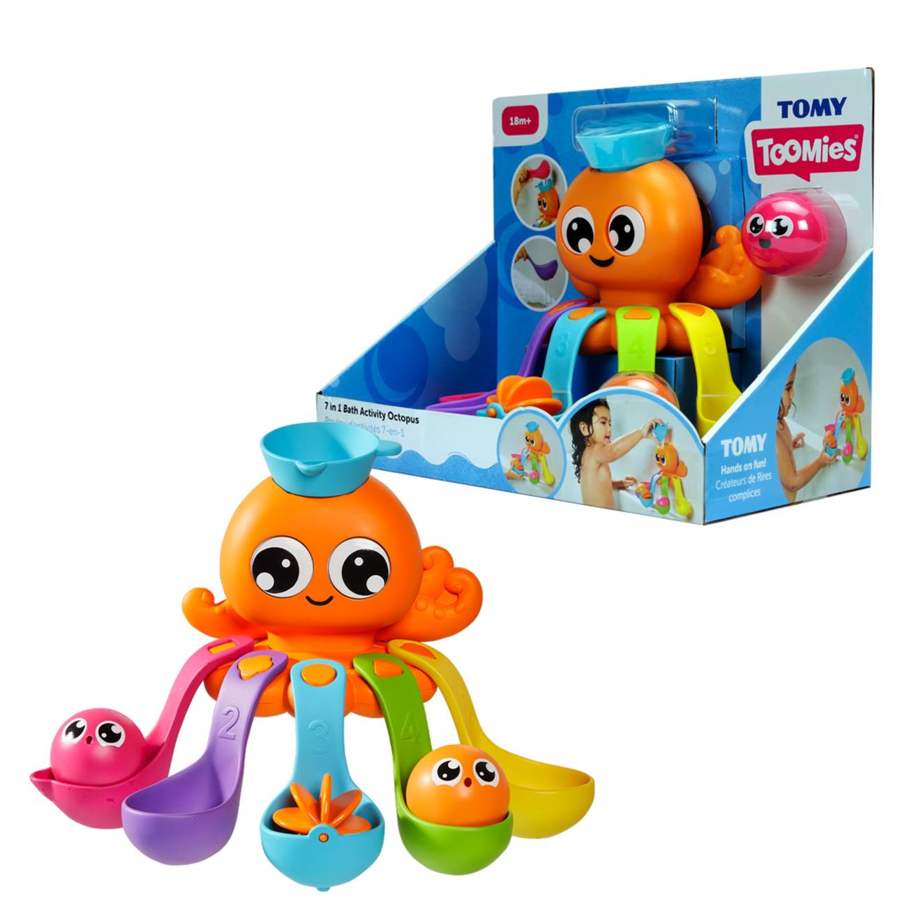 Jeu De Bain - Poulpy D'activités 7-en-1 Dès 18 Mois Multicolore