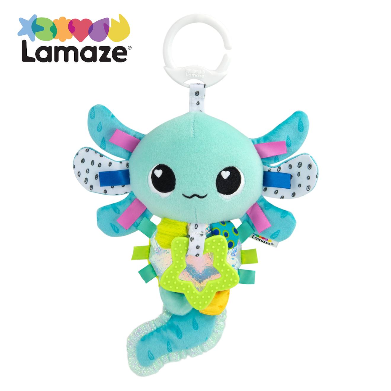 Peluche Alise L’axolotl À Clip Pour Landau Et Poussette Multicolore