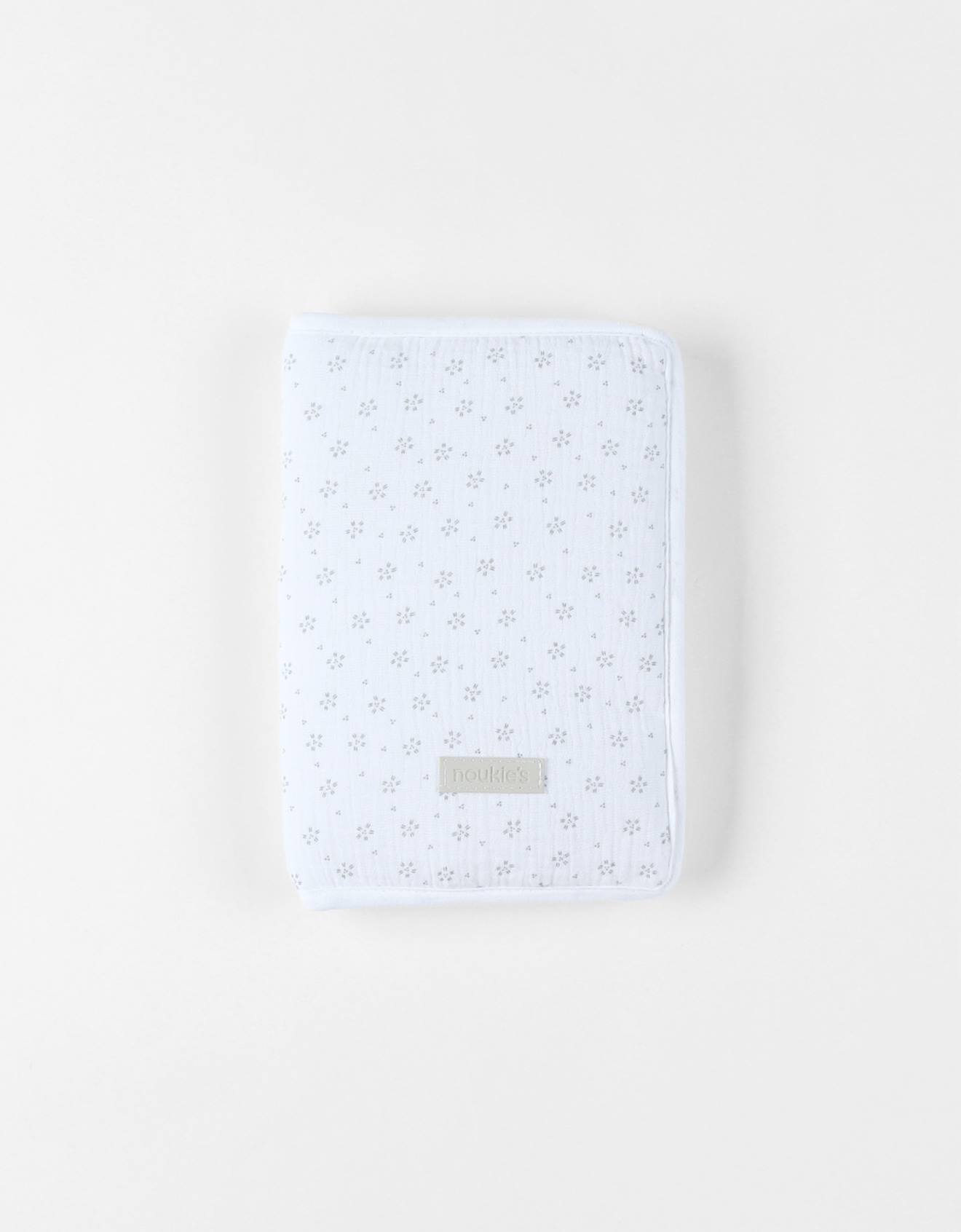 Protège Carnet De Santé En Mousseline Blanc Fleuri