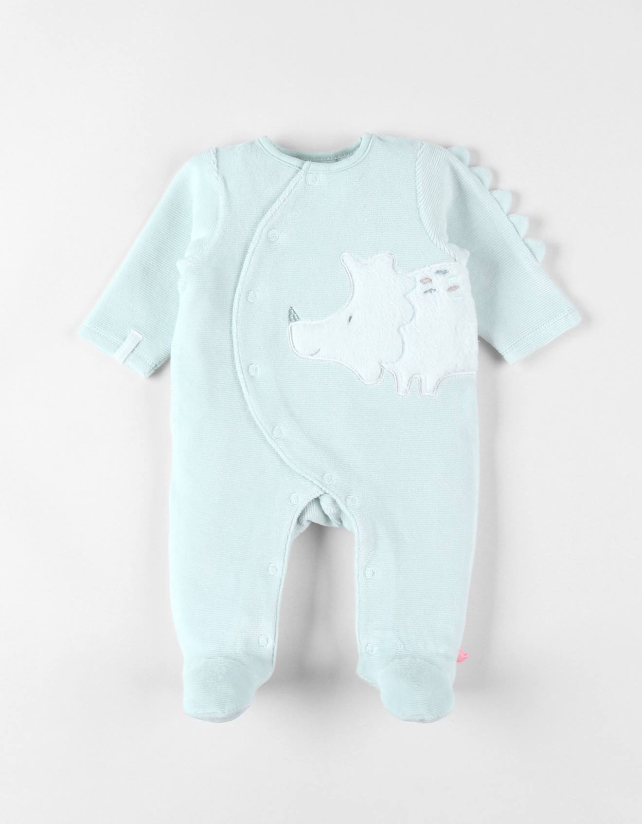 Pyjama En Velours Côtelé Rhinocéros Turquoise