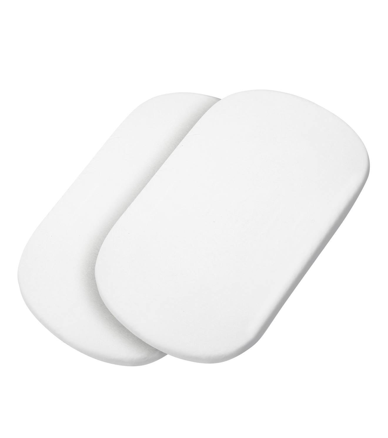 2 Draps En Coton Bio Pour Nacelle Bébé Maxi-cosi Blanc