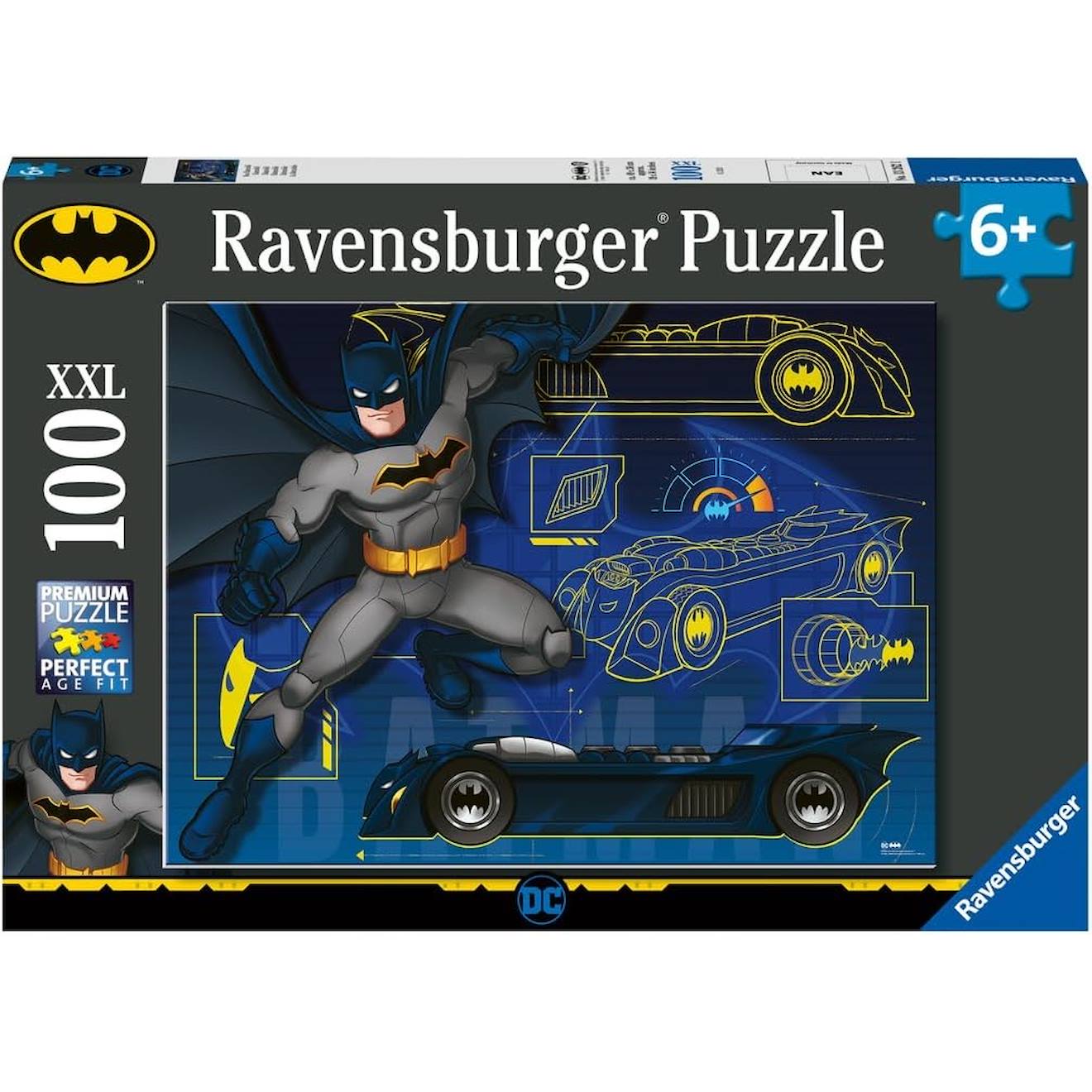 Puzzle La Batmobile Batman 100 Pcs Xxl Noir