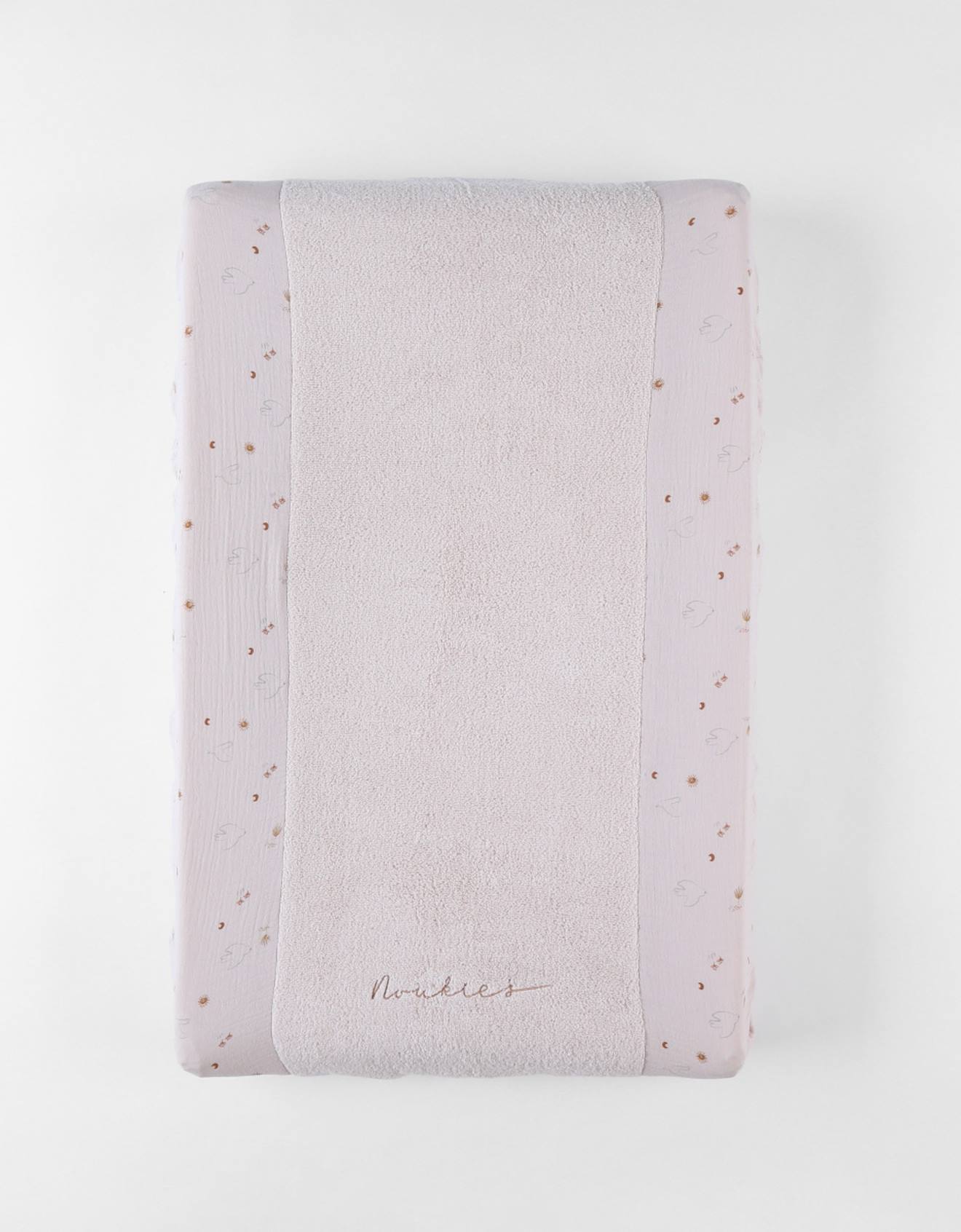 Matelas À Langer Avec Housse Éponge Et Mousseline Rose