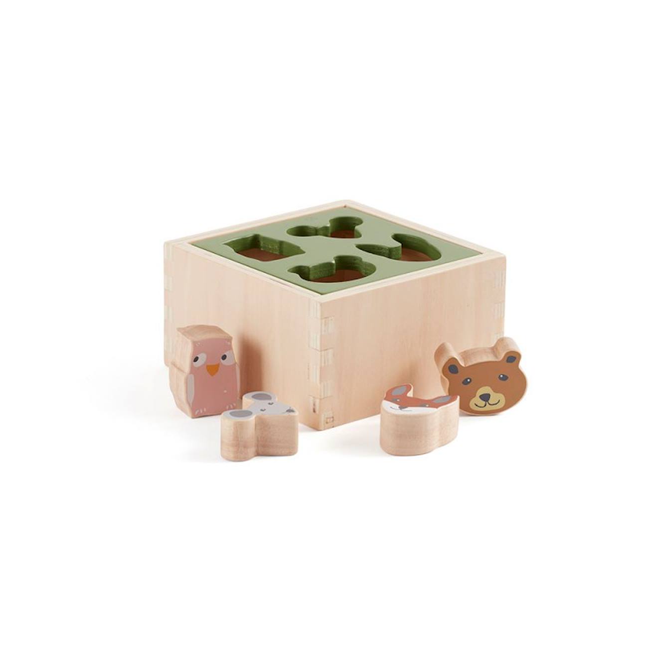 Boîte À Formes En Bois Edvin Beige