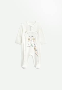 Bébé-Pyjama, surpyjama-Pyjama bébé en velours ouverture pont baby panda