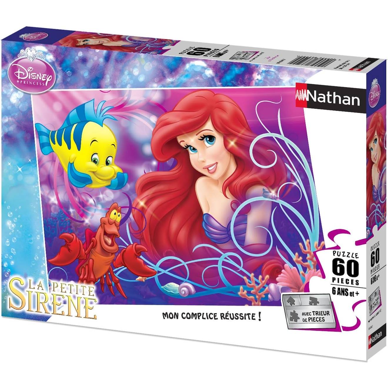 Puzzle Jolie Petite Sirène Ariel 60 Pcs Rose
