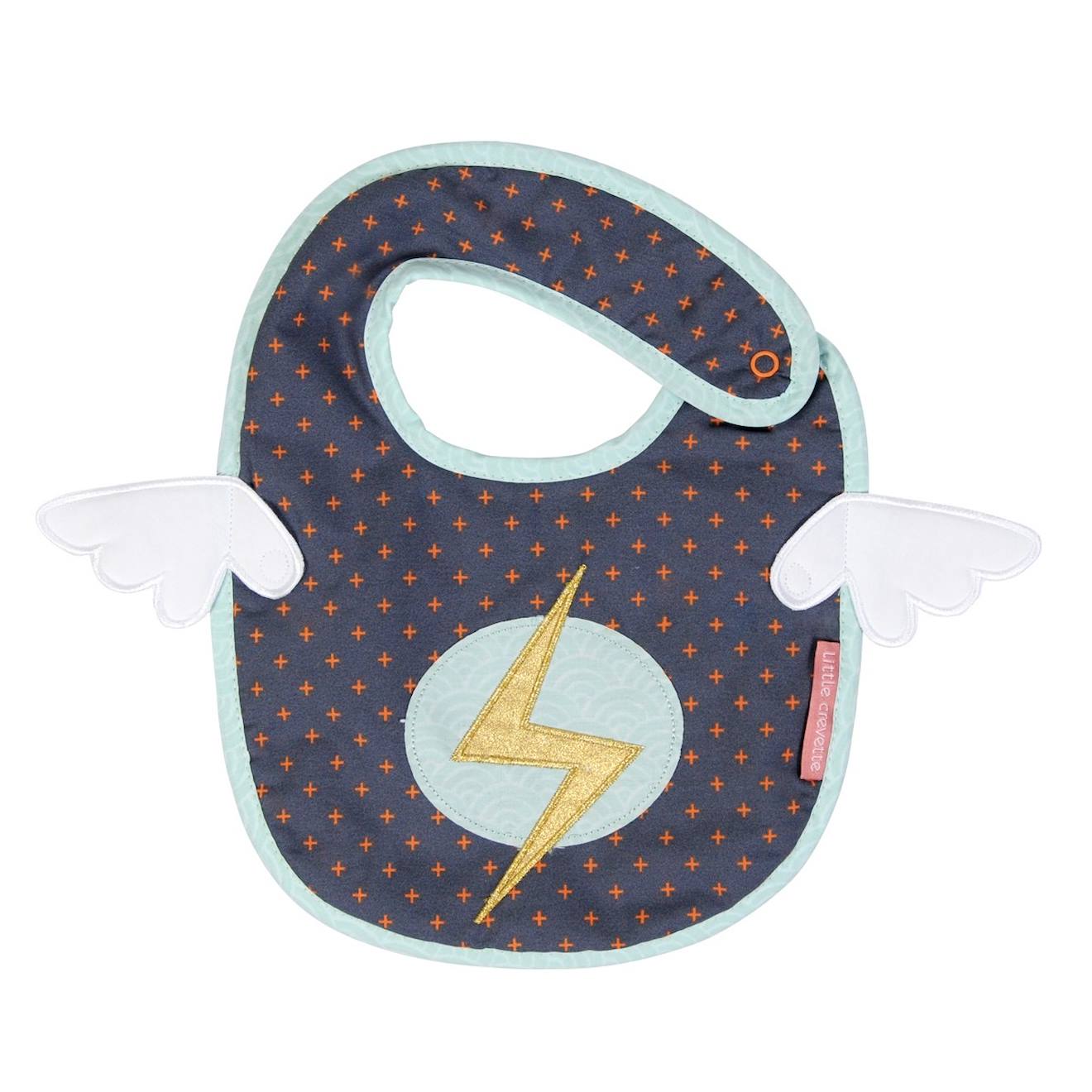 Bavoir Bébé Coton Bio Superhéros Bleu
