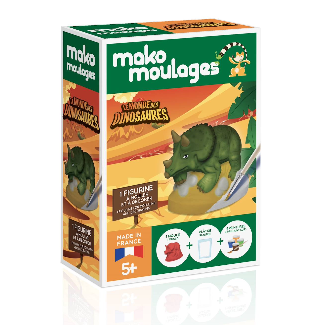 Coffret Moulage Tricératops Blanc