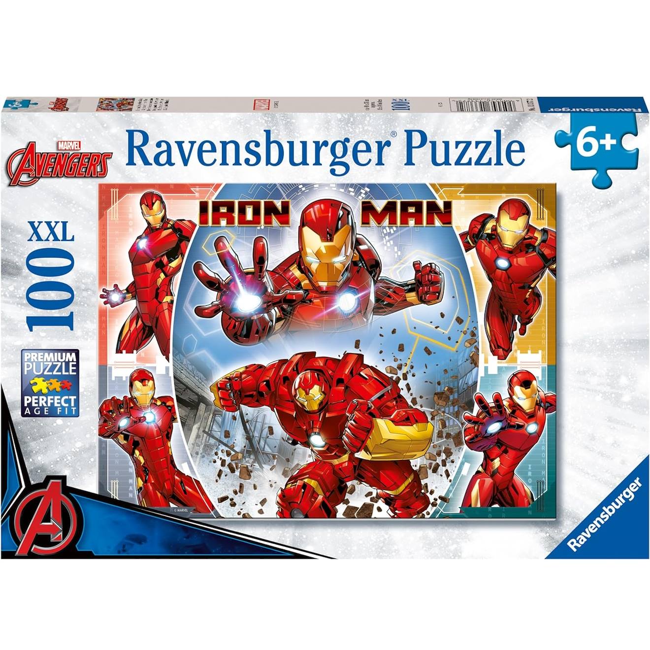 Puzzle Iron Man Marvel Avengers 100 Pcs Xxl Rouge