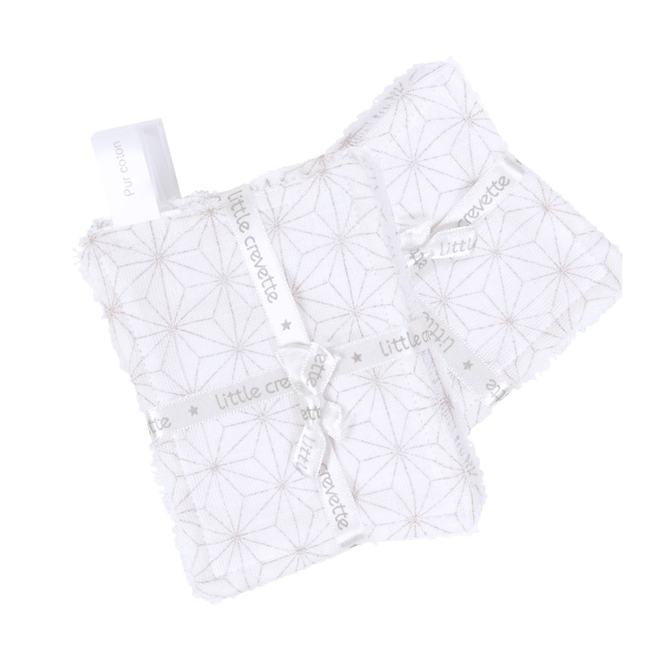 Lot De 12 Lingettes Lavables Coton Bio Géométrique