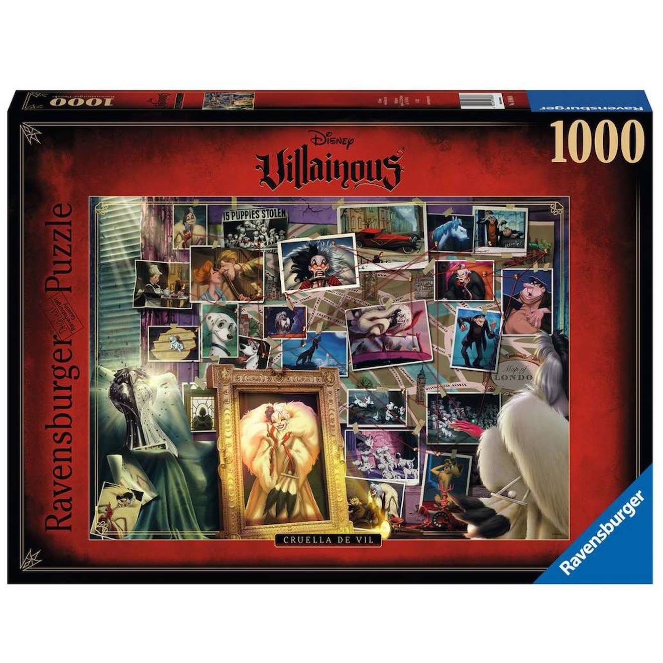 Puzzle Cruella D'enfer 1000 Pièces Rouge
