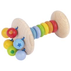 Jouet-Hochet flexible arc-en-ciel en bois